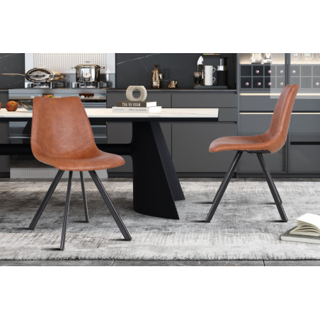 Chaise EMERAUDE en simili cuir