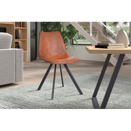 Chaise EMERAUDE en simili cuir