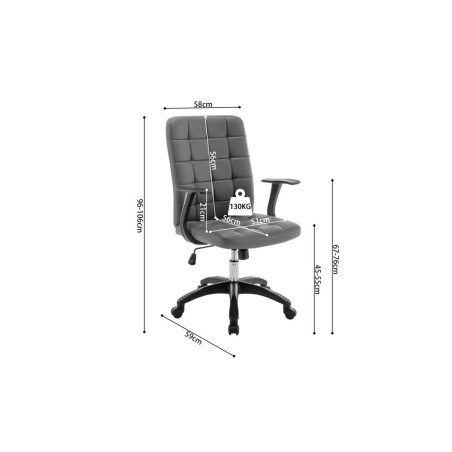 Chaise de bureau LUCARNE en simili cuir