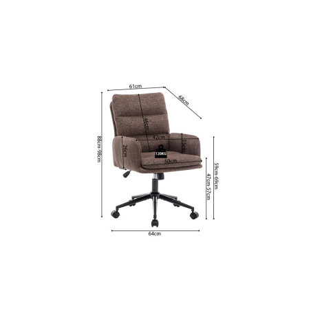 Chaise de bureau AMARANTE en tissu