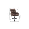 Chaise de bureau AMARANTE en tissu
