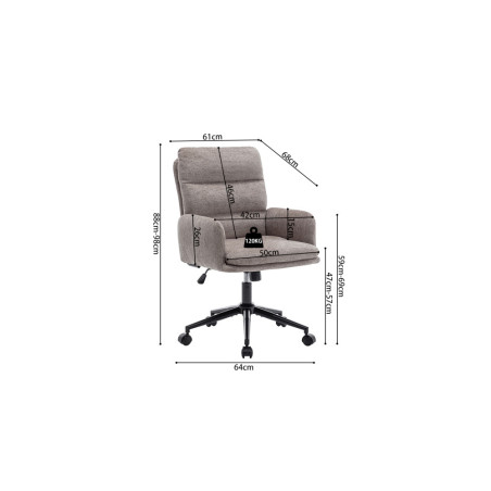 Chaise de bureau AMARANTE en tissu