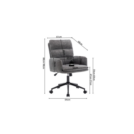 Chaise de bureau AMARANTE en tissu