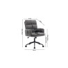 Chaise de bureau AMARANTE en tissu