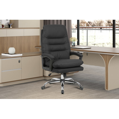 Chaise de bureau DOUCEUR en simili cuir
