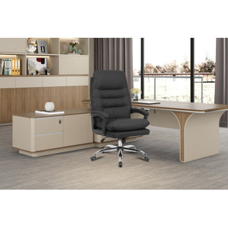 Chaise de bureau DOUCEUR en simili cuir