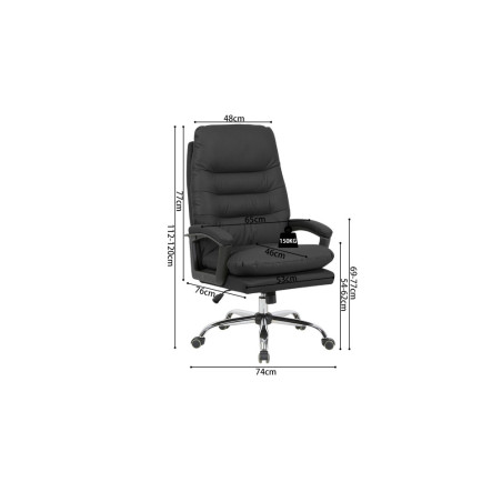 Chaise de bureau DOUCEUR en simili cuir