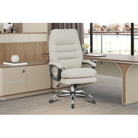 Chaise de bureau DOUCEUR en simili cuir