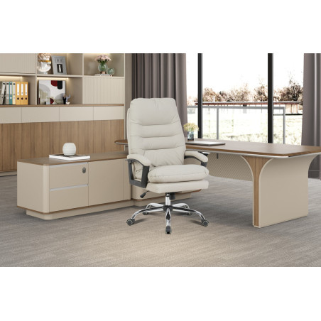 Chaise de bureau DOUCEUR en simili cuir