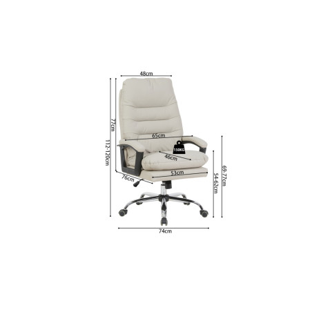 Chaise de bureau DOUCEUR en simili cuir