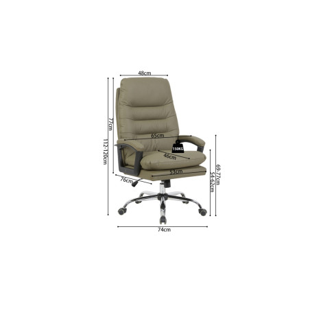Chaise de bureau DOUCEUR en simili cuir