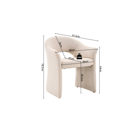 Chaise CHARMILLE en tissu