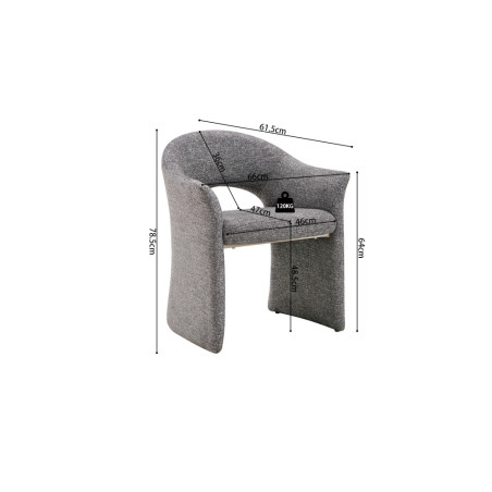 Chaise CHARMILLE en tissu