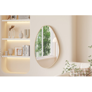 Miroir 80 x 50 cm RAMURE en décor chêne vieilli