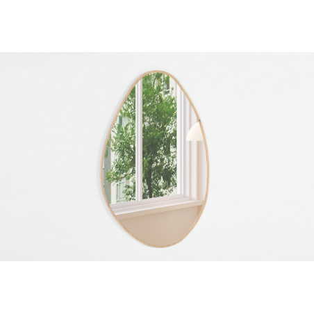 Miroir 80 x 50 cm RAMURE en décor chêne vieilli