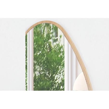 Miroir 80 x 50 cm RAMURE en décor chêne vieilli
