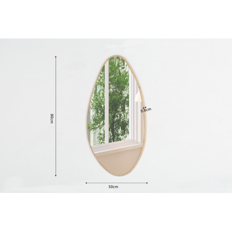 Miroir 80 x 50 cm RAMURE en décor chêne vieilli
