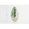 Miroir 80 x 50 cm RAMURE en décor chêne vieilli