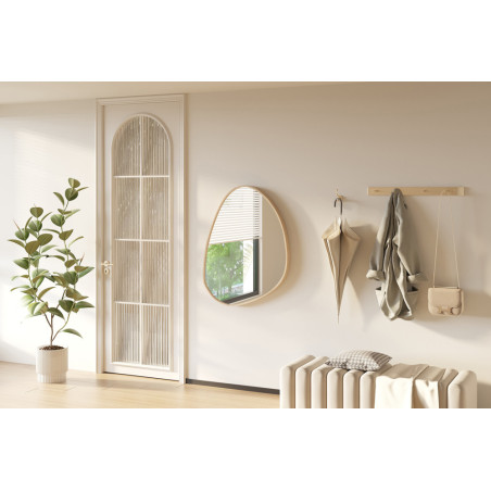 Miroir 80 x 60 cm ROSACE en décor chêne vieilli