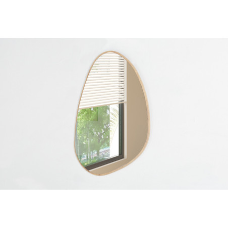 Miroir 80 x 60 cm ROSACE en décor chêne vieilli
