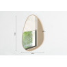 Miroir 80 x 60 cm ROSACE en décor chêne vieilli