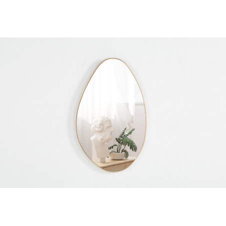 Miroir 80 x 50 cm ROMARIN en décor chêne vieilli