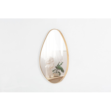 Miroir 80 x 50 cm ROMARIN en décor chêne vieilli