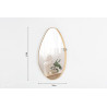 Miroir 80 x 50 cm ROMARIN en décor chêne vieilli