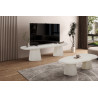 Meuble TV 160 cm FALAISE aux formes organiques effet ciment