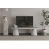 Meuble TV 160 cm TERRACINA effet ciment écru