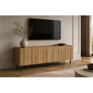 Meuble TV 170 cm KUMO en décor chêne naturel