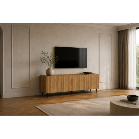 Meuble TV 170 cm KUMO en décor chêne naturel