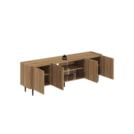 Meuble TV 170 cm KUMO en décor chêne naturel