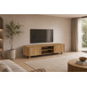 Meuble TV 170 cm MARELLE en décor chêne naturel