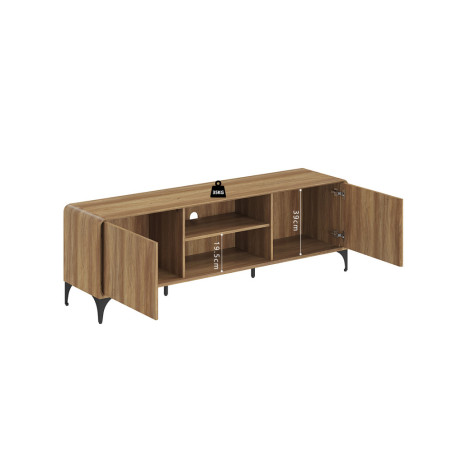 Meuble TV 170 cm FLORALIE en décor chêne naturel