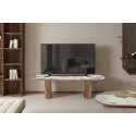 Meuble TV 160 cm EVIANE plateau pierre frittée beige veinée