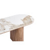 Meuble TV 160 cm EVIANE plateau pierre frittée beige veinée