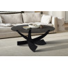 Table basse ronde 90 x 90 cm WILLOW plateau en verre