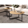 Set de 2 tables basses PALOMA en décor chêne vieilli
