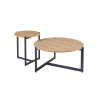 Set de 2 tables basses PALOMA en décor chêne vieilli