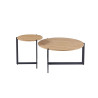 Set de 2 tables basses PALOMA en décor chêne vieilli