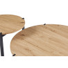 Set de 2 tables basses PALOMA en décor chêne vieilli