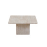 Set de 2 tables basses BAMBOU en décor travertin beige