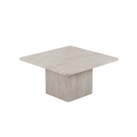 Set de 2 tables basses BAMBOU en décor travertin beige