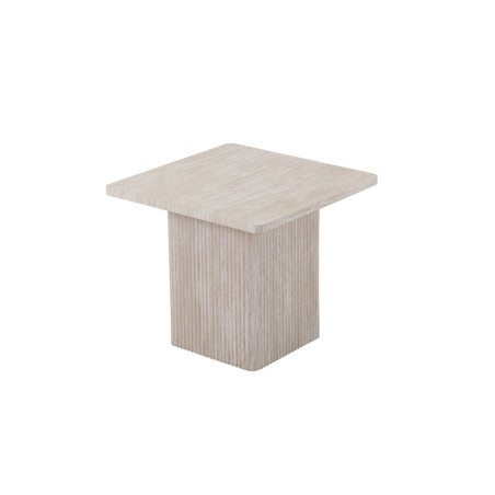 Set de 2 tables basses BAMBOU en décor travertin beige