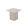 Set de 2 tables basses BAMBOU en décor travertin beige