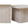Set de 2 tables basses BAMBOU en décor travertin beige