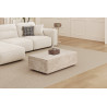 Table basse 120 x 70 cm JACINTHE en décor travertin beige