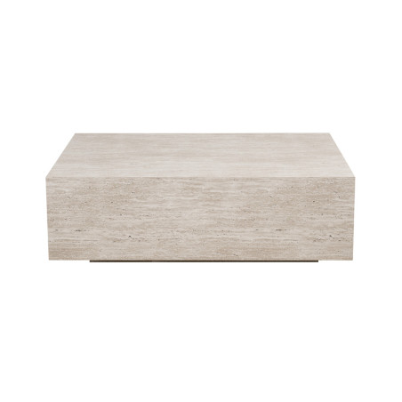 Table basse 120 x 70 cm JACINTHE en décor travertin beige