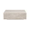 Table basse 120 x 70 cm JACINTHE en décor travertin beige